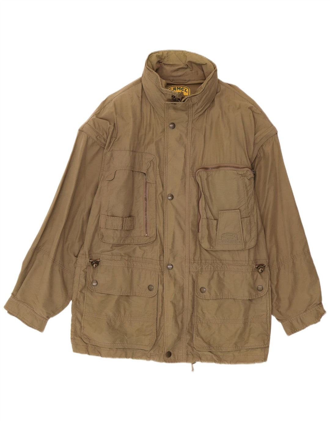 Giacca utility con cappuccio da uomo Camel Active EU 50 Large in cotone kaki