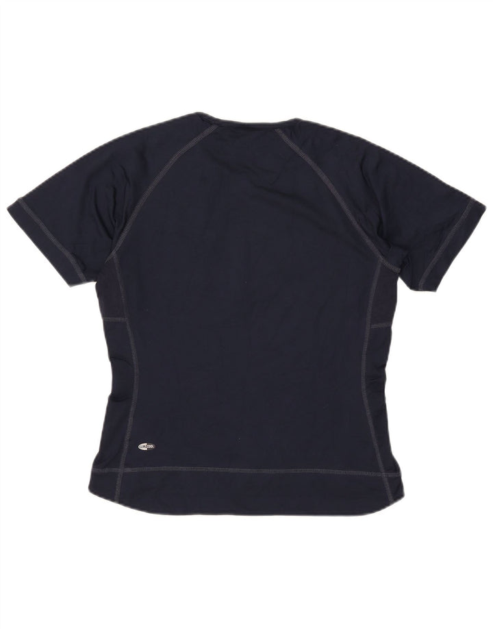 T-shirt Adidas Climacool da donna Top UK 12 Medium Navy Blu Nylon
