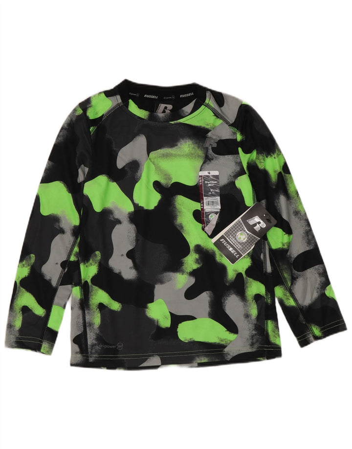 Maglia a maniche lunghe Dri-Power da ragazzo Russell Athletic 6-7 anni piccola nera