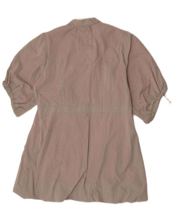 Cappotto doppiopetto da donna con maniche a 3/4 Dkny UK 16 grande poliestere grigio