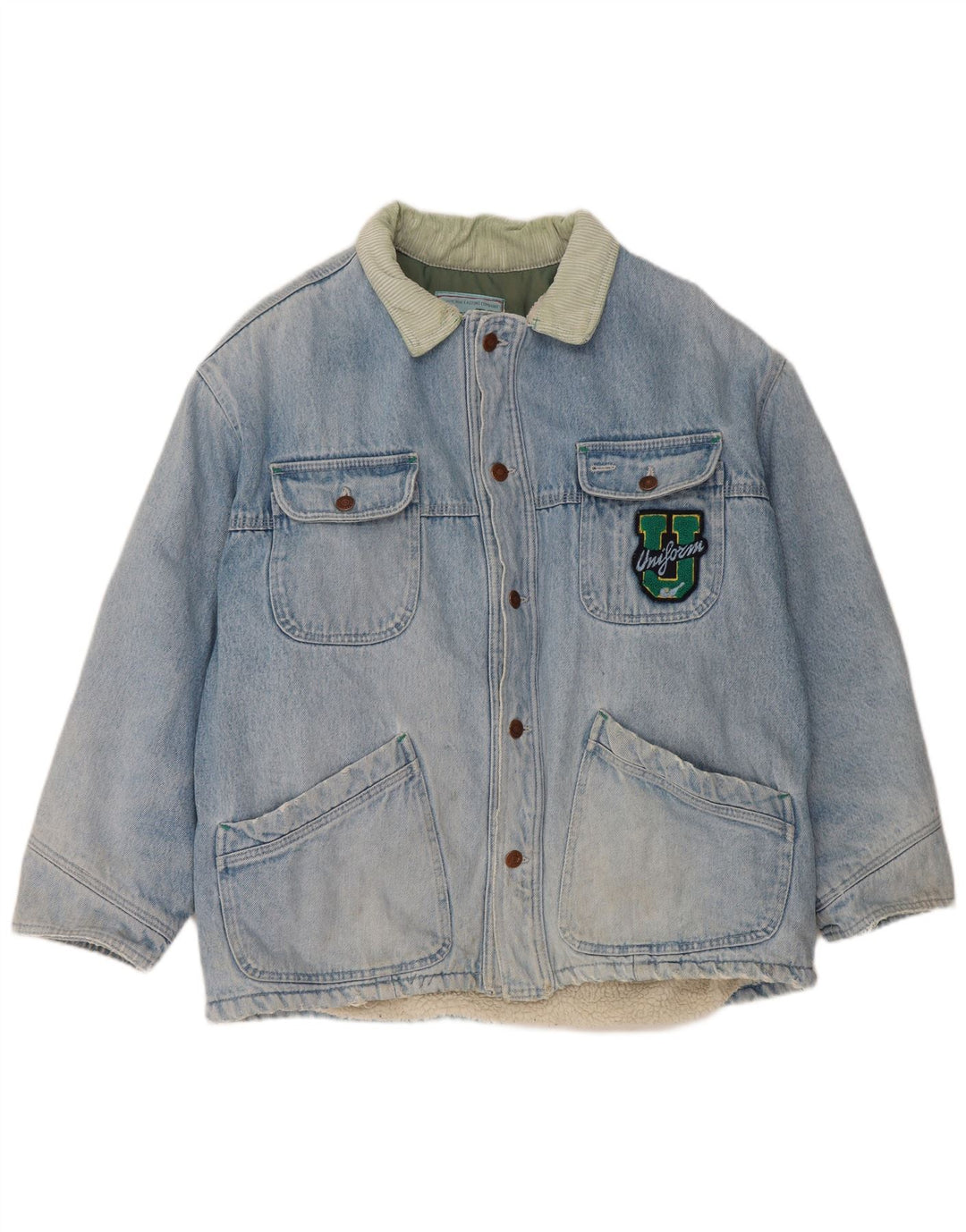 Giacca uniforme da uomo in denim Sherpa UK 42 XL Blu