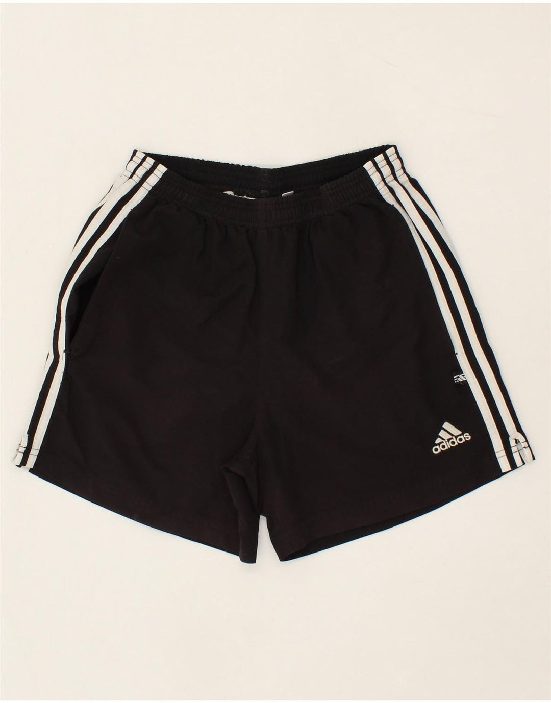 ADIDAS Boys Sport Shorts 13-14 Years Black Polyester Vintage Adidas and Second-Hand Adidas from Messina Hembry 