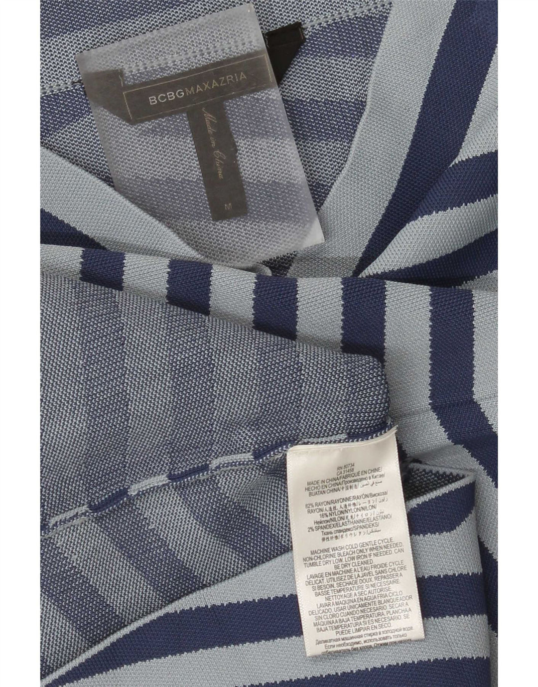BCBGMAXAZRIA Gonna tubino da donna media W26 Rayon a righe blu