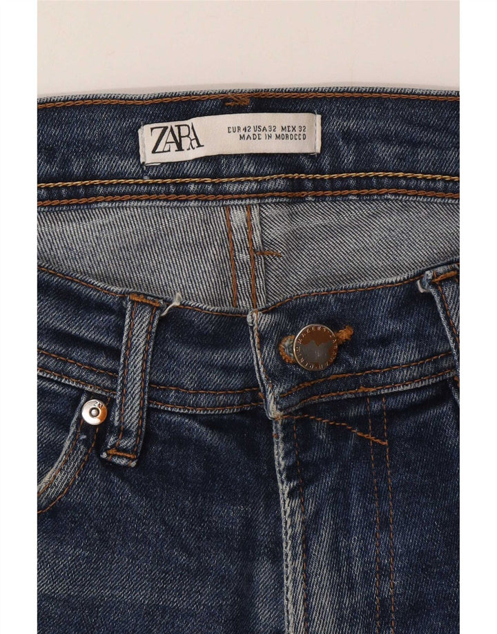Jeans slim da uomo Zara EU 42 Large W32 L30 Blu