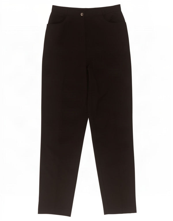 Marks & Spencer Womens High Waist Casual Trousers UK 12 Medium W28 L32 Blac