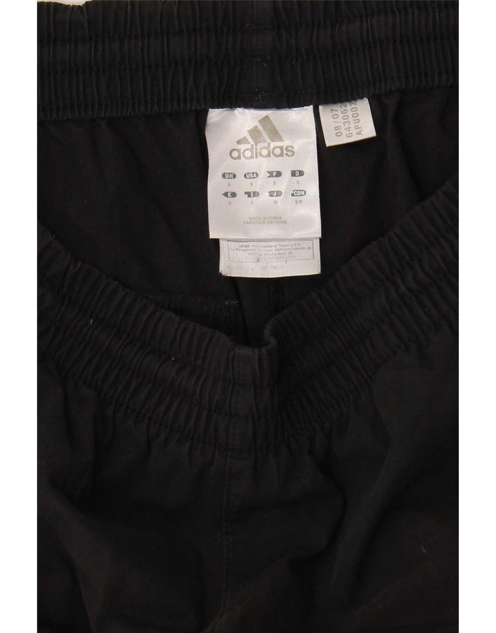 Pantaloni da tuta Adidas Capri da donna UK 10 piccoli poliestere nero