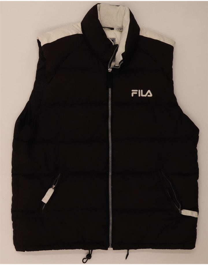 Gilet imbottito da uomo Fila IT 56 XL Nero Poliestere Colourblock