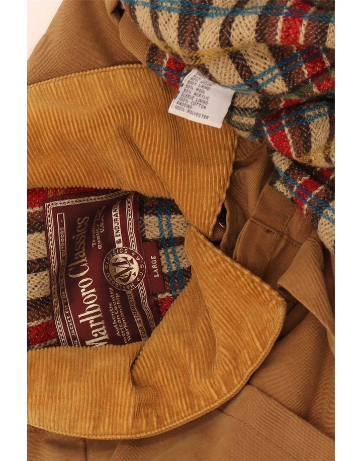 Cappotto mantella da uomo Marlboro Classics UK 40 grande cotone beige