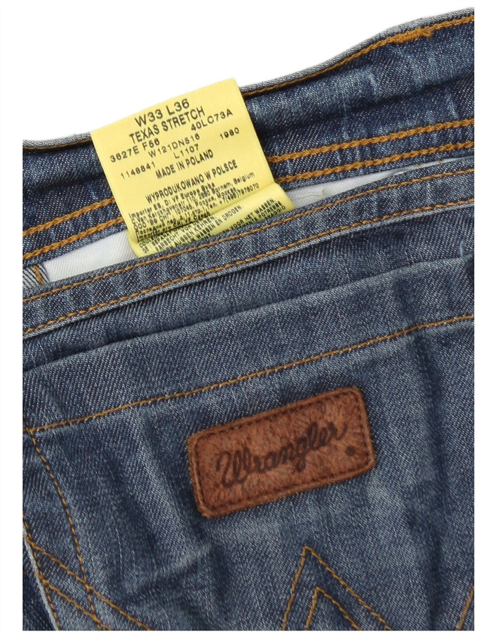 Jeans dritti elasticizzati Texas da uomo Wrangler W33 L36 cotone blu