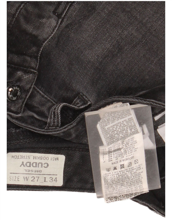 Jeans slim da donna Diesel Cuddy W27 L28 cotone nero
