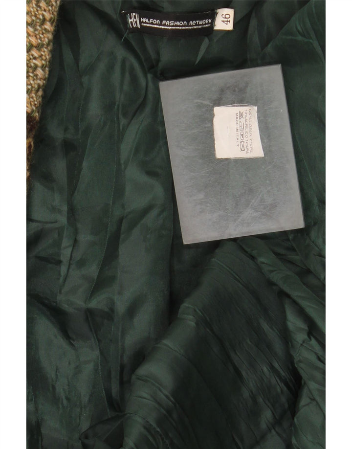 Giacca blazer da donna a 2 bottoni HALFON IT 46 grande patchwork multicolore