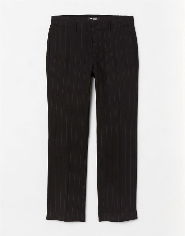 Pantaloni casual dritti da donna Zara EU 44 XL W34 L34 Gessato nero