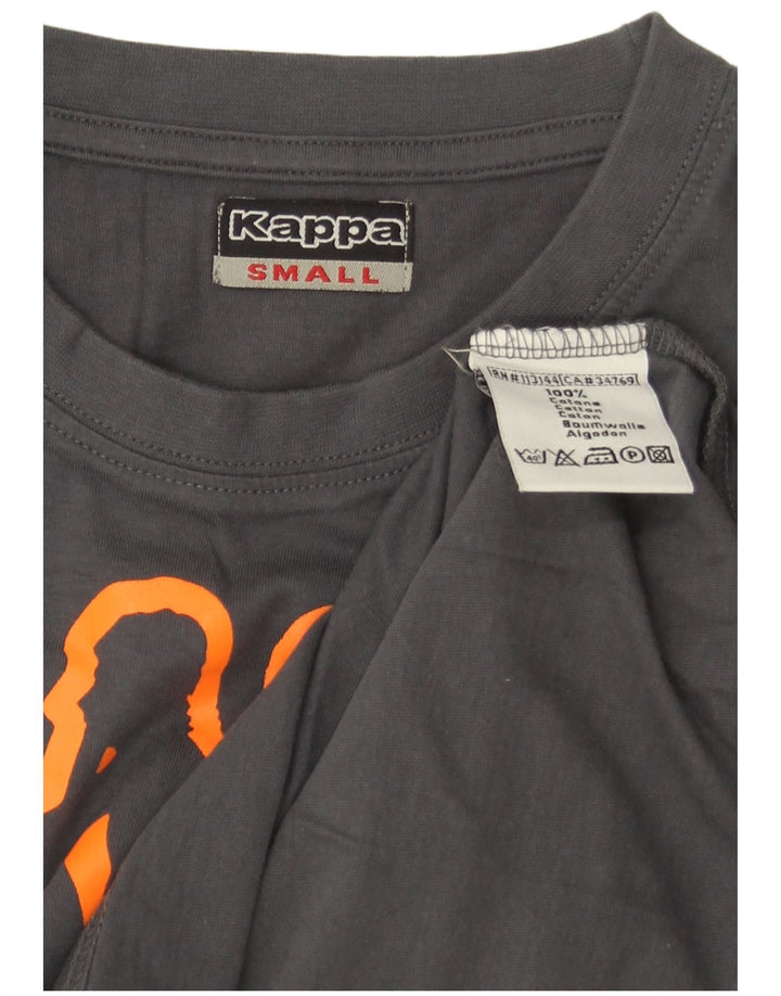 T-shirt grafica da uomo Kappa Top Small in cotone grigio