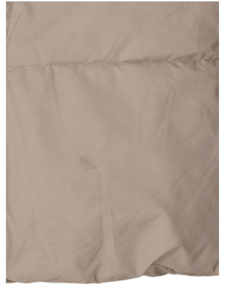 Giacca imbottita con cappuccio da donna Zara UK 16 grande poliestere bianco