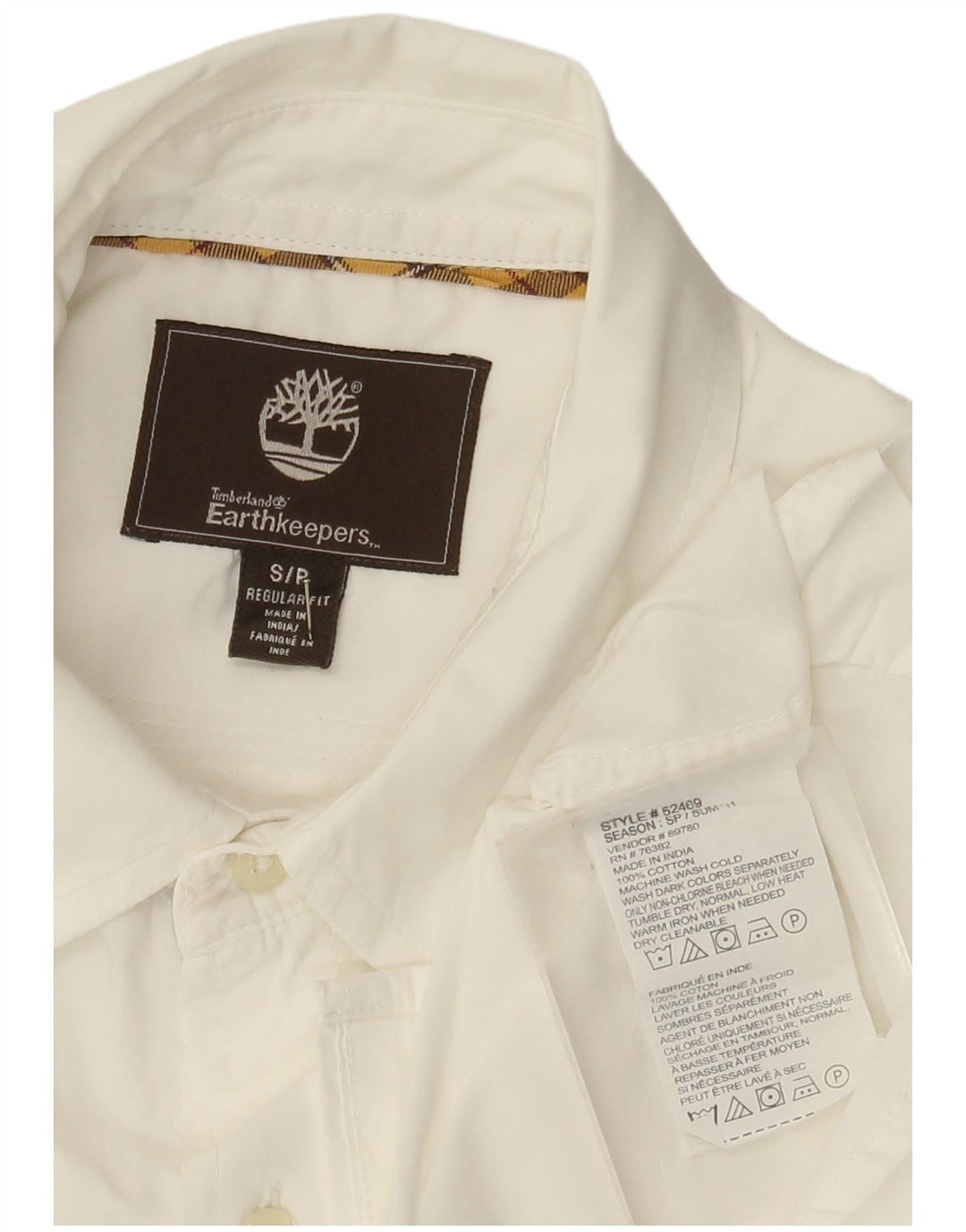 Camicia Timberland da uomo Earthkeepers vestibilità regolare piccola in cotone bianco