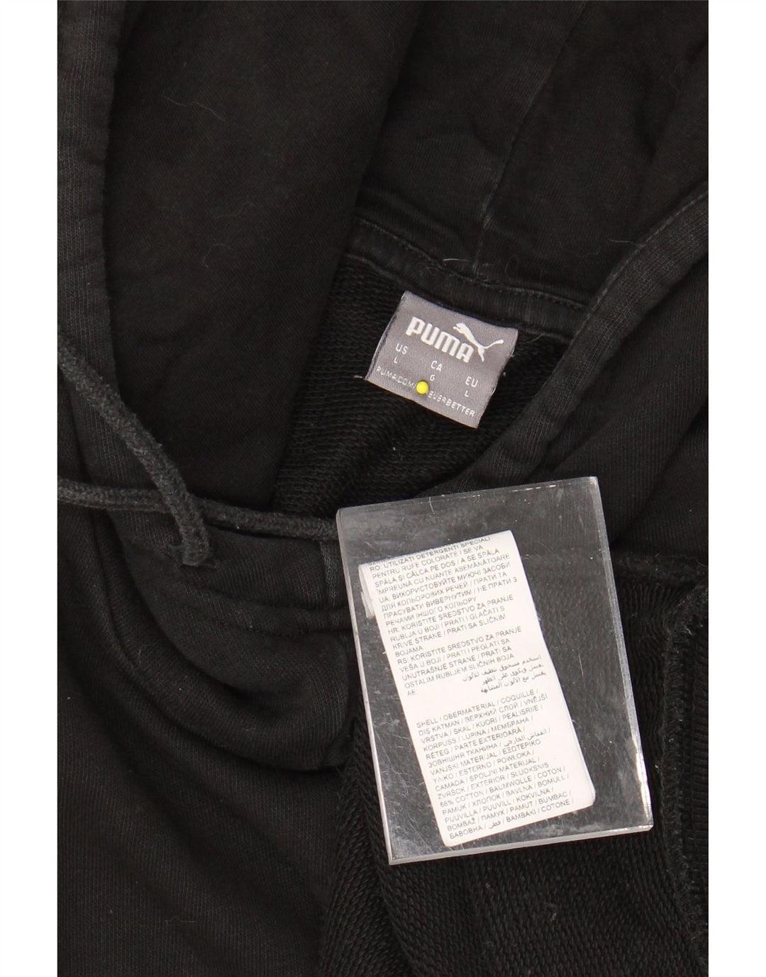 Felpa con cappuccio grafica da donna PUMA UK 16 Large in cotone color block nero