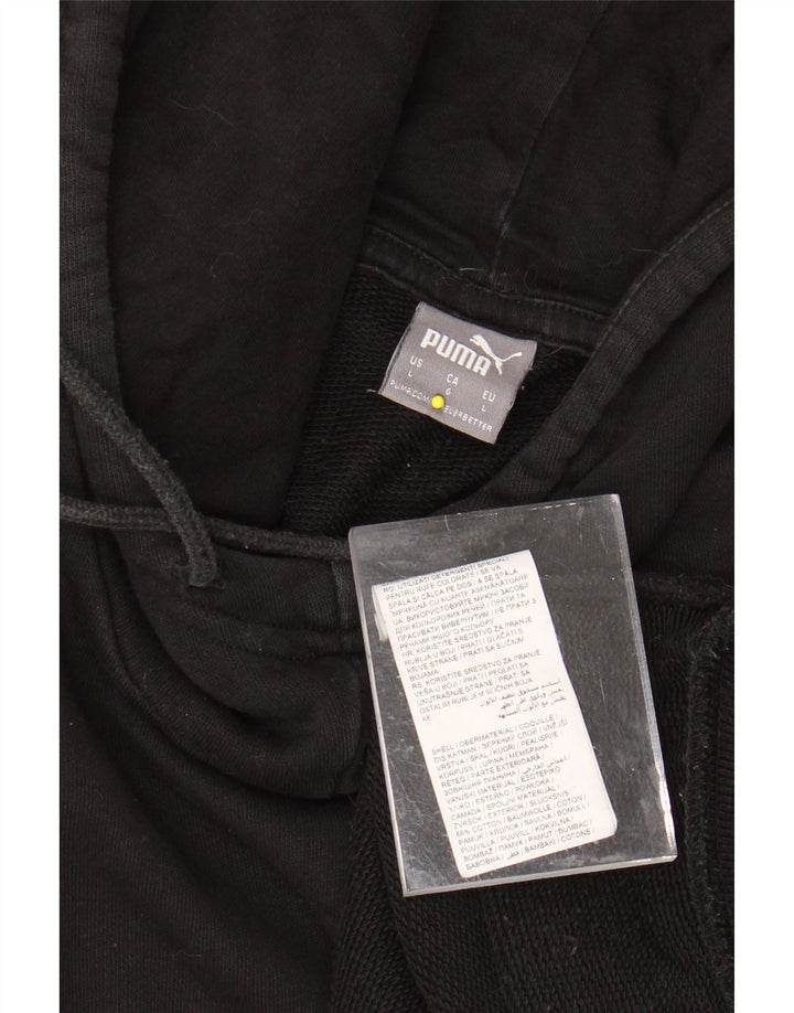 Felpa con cappuccio grafica da donna PUMA UK 16 Large in cotone color block nero