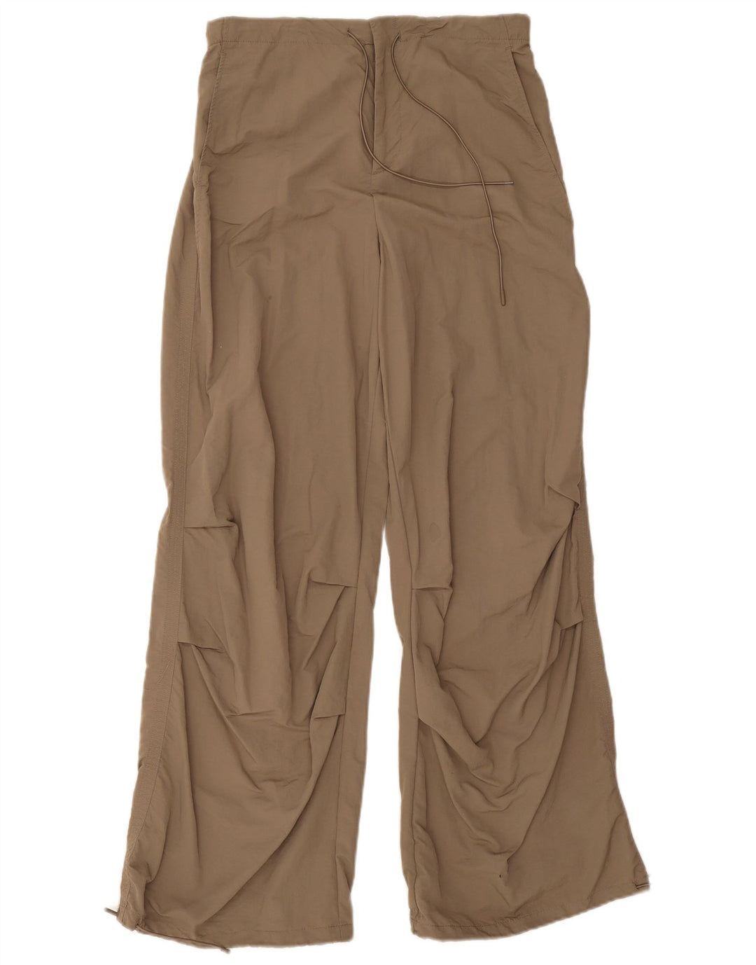 Pantaloni chino larghi da donna Zara medi W28 L30 beige poliammide