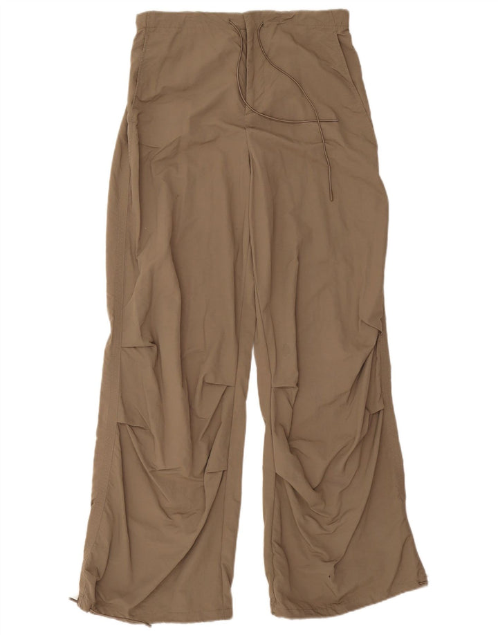 Pantaloni chino larghi da donna Zara medi W28 L30 beige poliammide