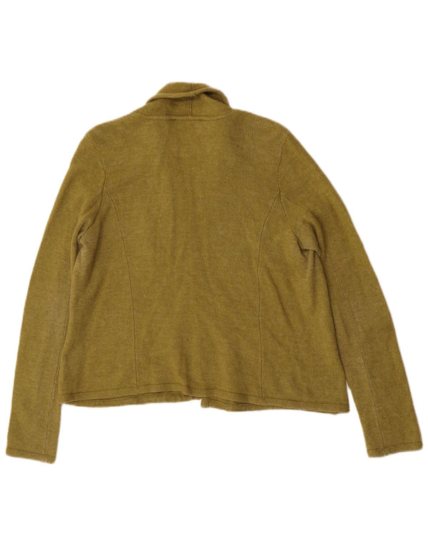 Maglione cardigan aperto da donna Laura Ashley UK 14 grande verde