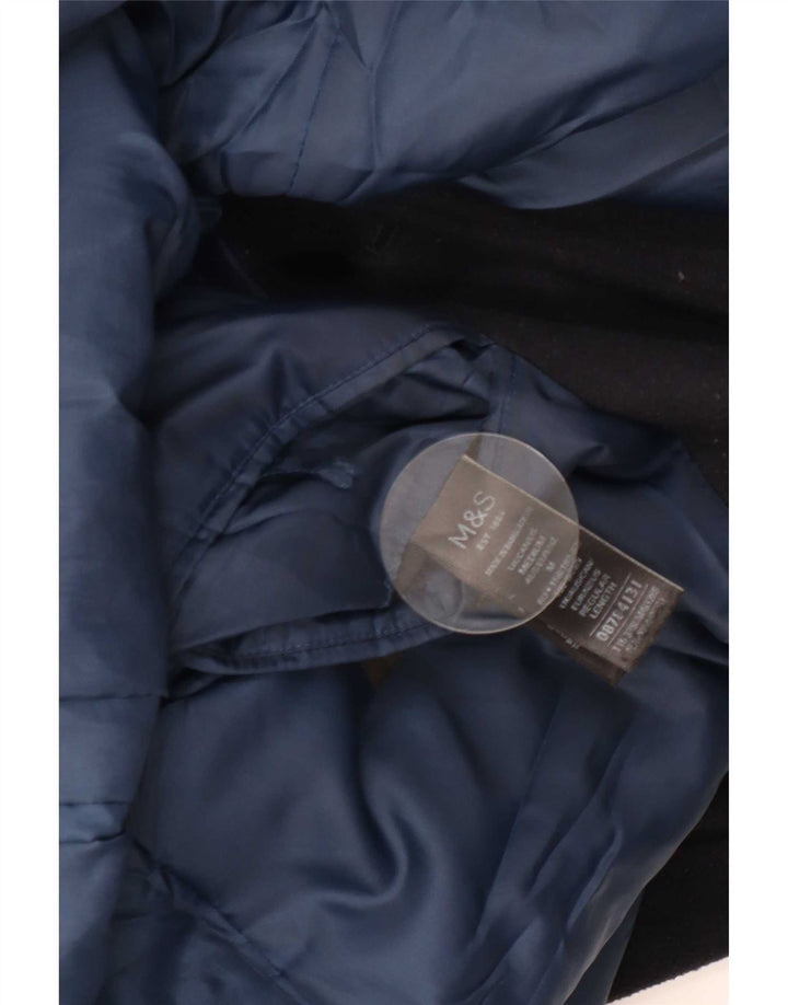 Cappotto da uomo Marks & Spencer UK 38 poliestere medio blu navy