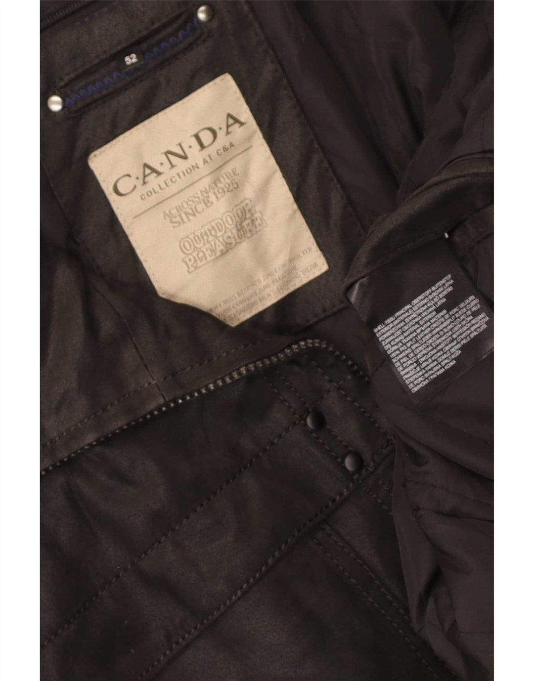Giacca in pelle Canda da uomo di C&A EU 52 XL Nera