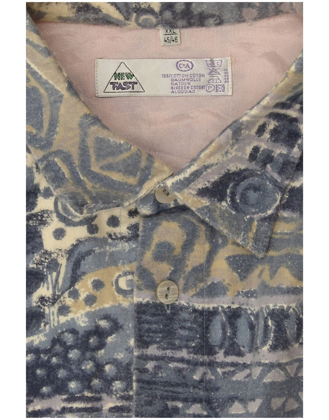 Camicia in flanella da uomo C&A 2XL Cotone geometrico blu