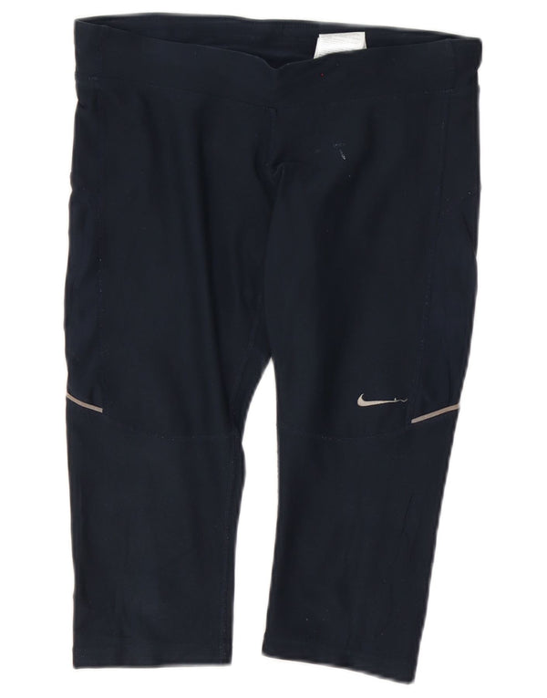 Leggings Nike Dri Fit Capri da donna UK 10 Small poliestere blu navy