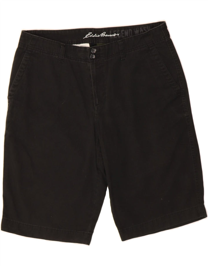 EDDIE BAUER Womens Chino Shorts US 12 Large W34  Black Cotton Vintage Eddie Bauer and Second-Hand Eddie Bauer from Messina Hembry 
