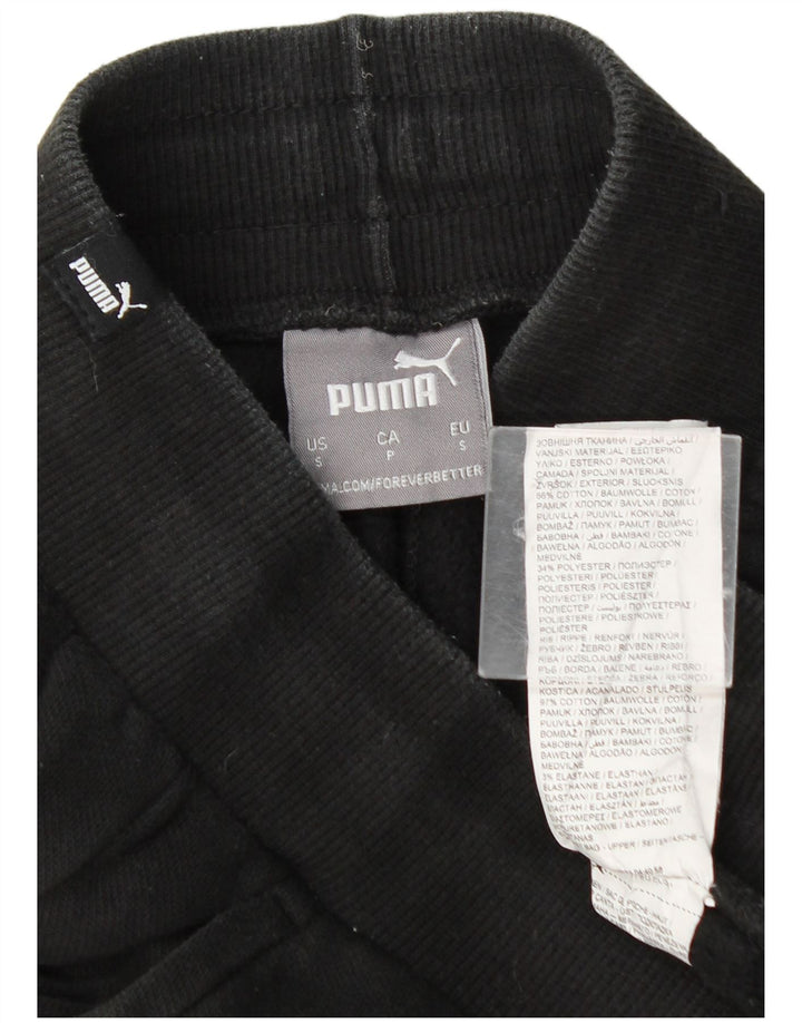Pantaloni da tuta grafica da uomo Puma Joggers piccoli in cotone nero