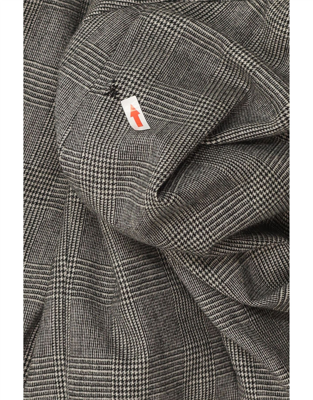 Giacca blazer vintage a maniche lunghe da donna UK 18 XL pied de poule grigio