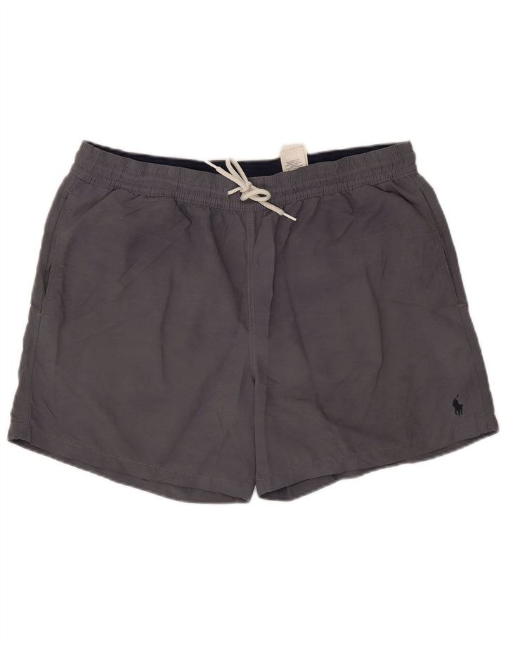 Pantaloncini da bagno da uomo Polo Ralph Lauren XL poliestere grigio