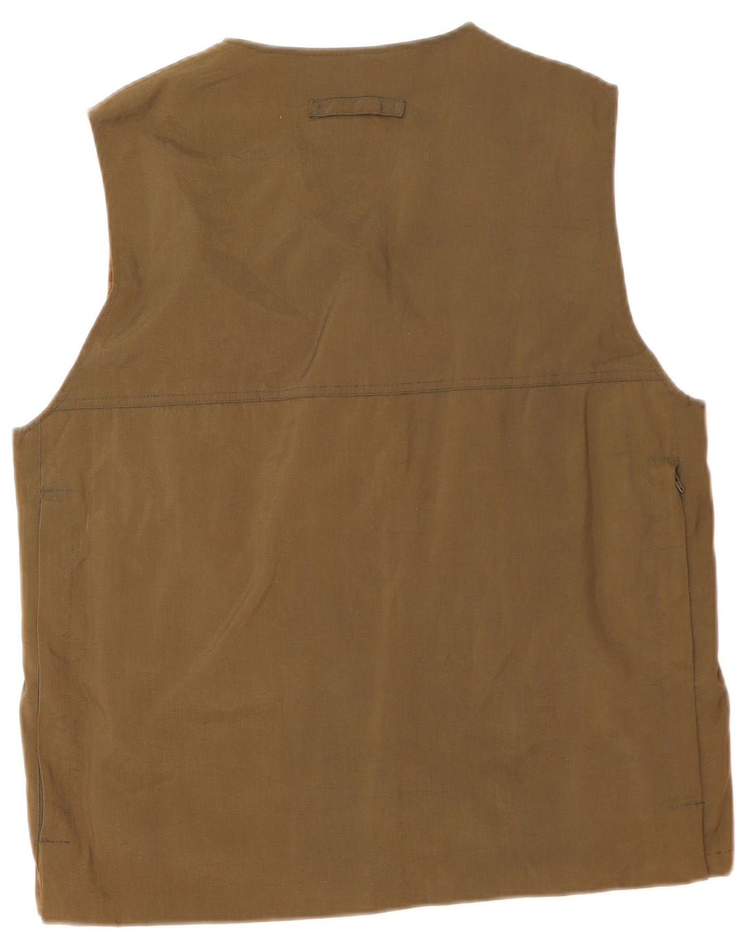 Gilet pratico da uomo vintage IT 50 Large Khaki in poliammide
