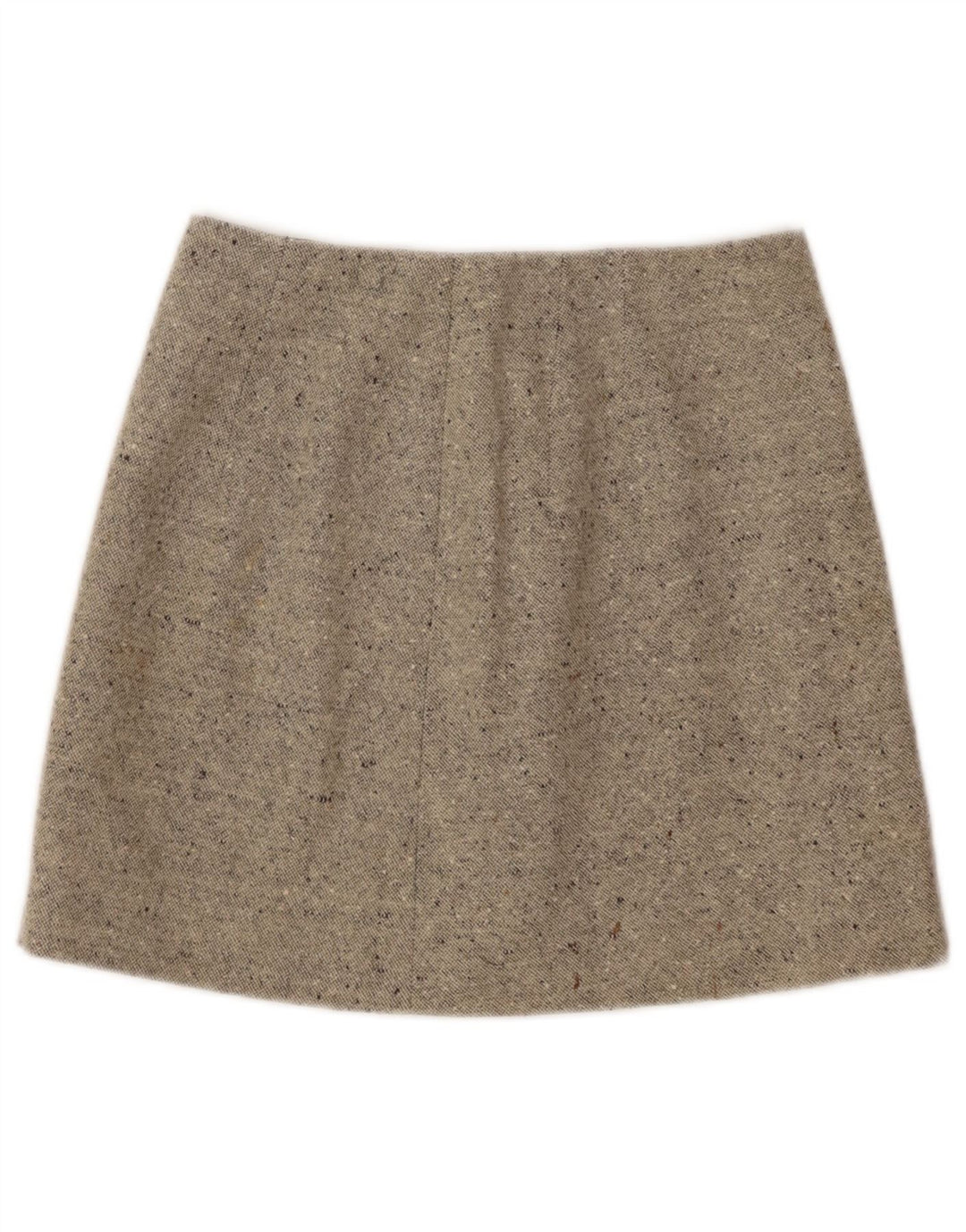 Minigonna vintage da donna W26 piccola beige chiazzata