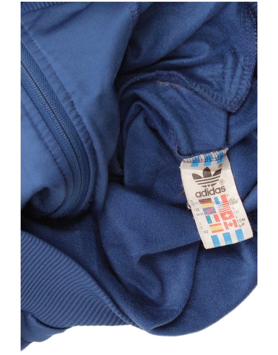 Giacca da tuta grafica da uomo ADIDAS UK 34/36 piccola poliestere blu