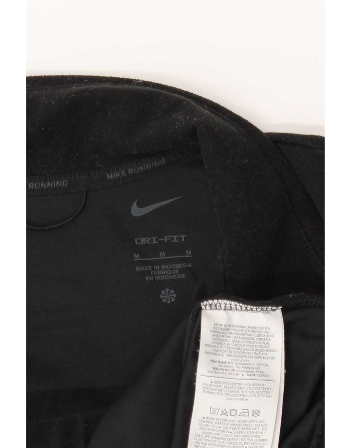 Giacca in pile grafica Nike Dri Fit da donna UK 14 poliestere nero medio