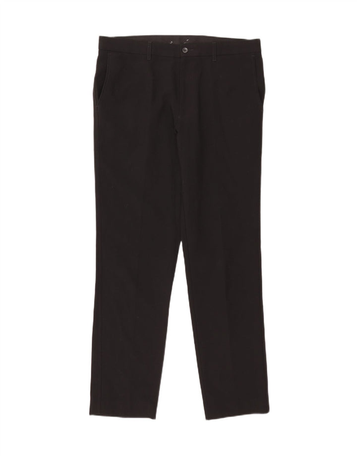 Pantaloni chino su misura da uomo Marks & Spencer W34 L31 poliestere nero