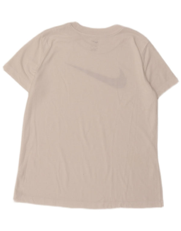 T-shirt grafica Nike Dri Fit da donna, taglia UK 16, grande, bianca