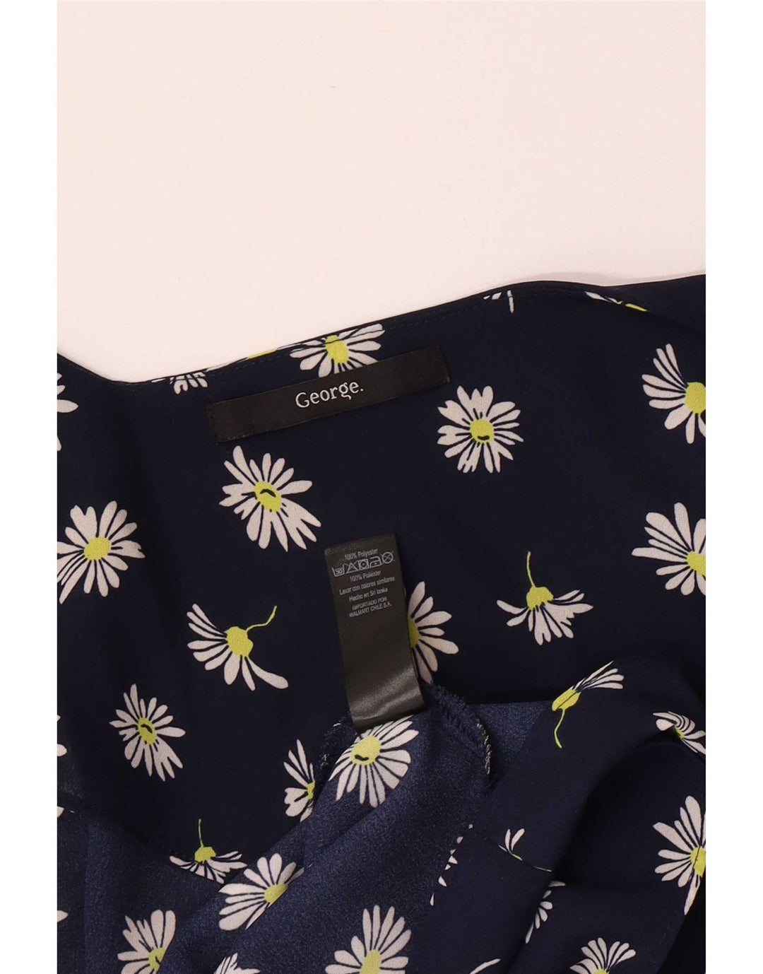 George Womens Cami Top UK 16 Grande poliestere floreale blu navy