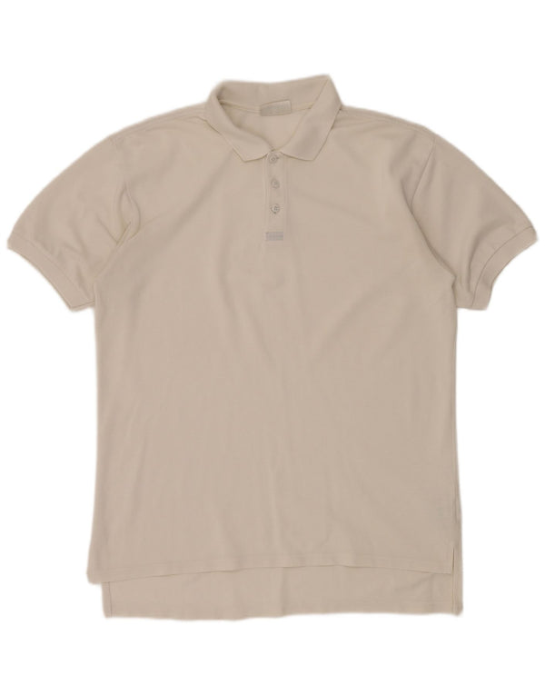 Polo ADIDAS da uomo UK 44/46 grande cotone bianco