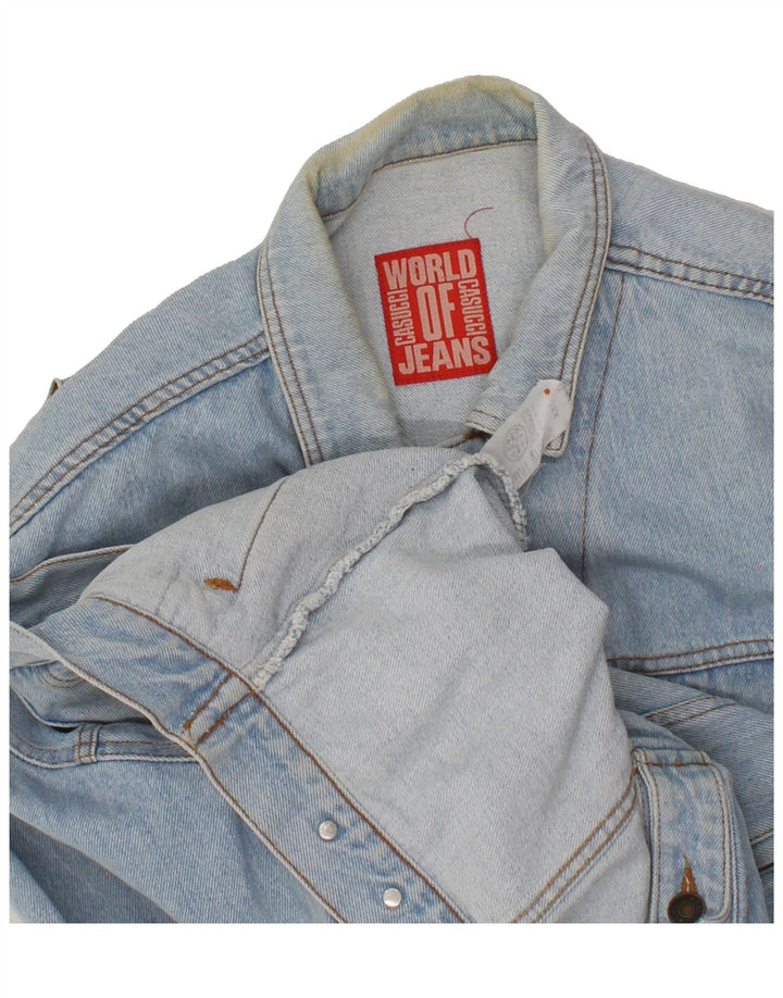 CASUCCI Giacca in denim da uomo UK 44 2XL Cotone blu
