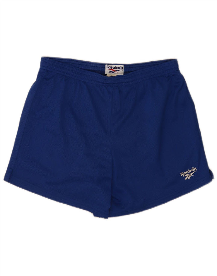 Pantaloncini sportivi regolari da uomo Reebok blu medio in poliestere
