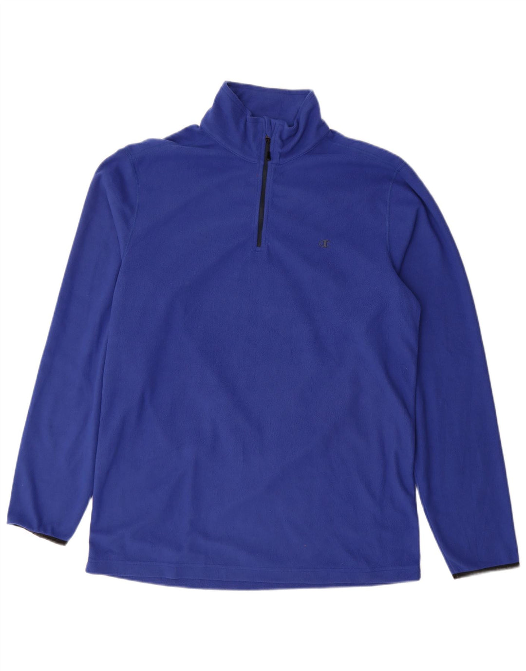 Maglione in pile da uomo con zip e collo Champion 2XL blu poliestere