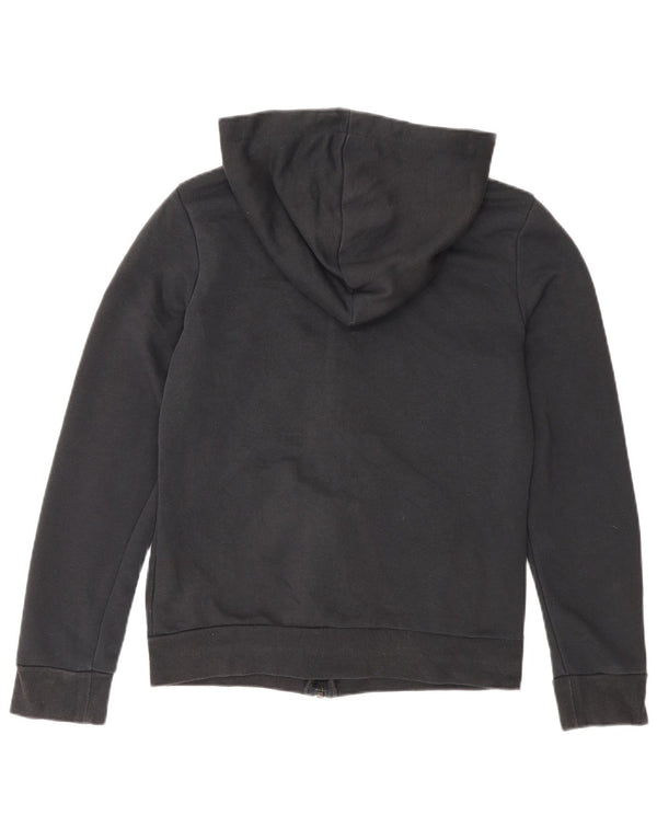 Maglione con cappuccio e zip grafica da donna Adidas UK 10 Small Black Cotton Sports