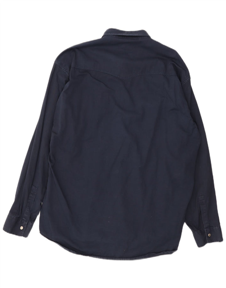 Camicia da uomo Kantaros 2XL in cotone blu navy