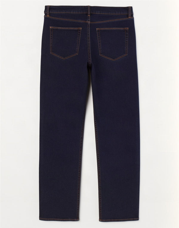 Jeans dritti da donna Marks & Spencer UK 18 XL W40 L30 Cotone blu navy