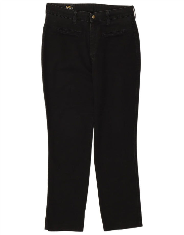 Jeans dritti da donna Lee W34 L28 cotone nero