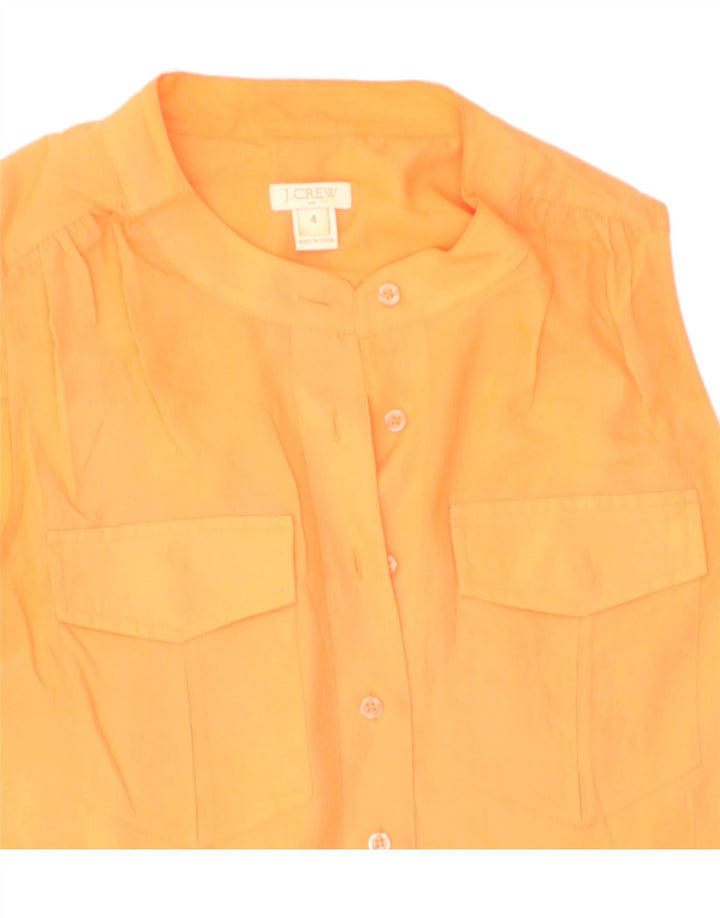J. CREW Womens Sleeveless Shirt Blouse US 4 Small Orange Polyester Vintage J. Crew and Second-Hand J. Crew from Messina Hembry 