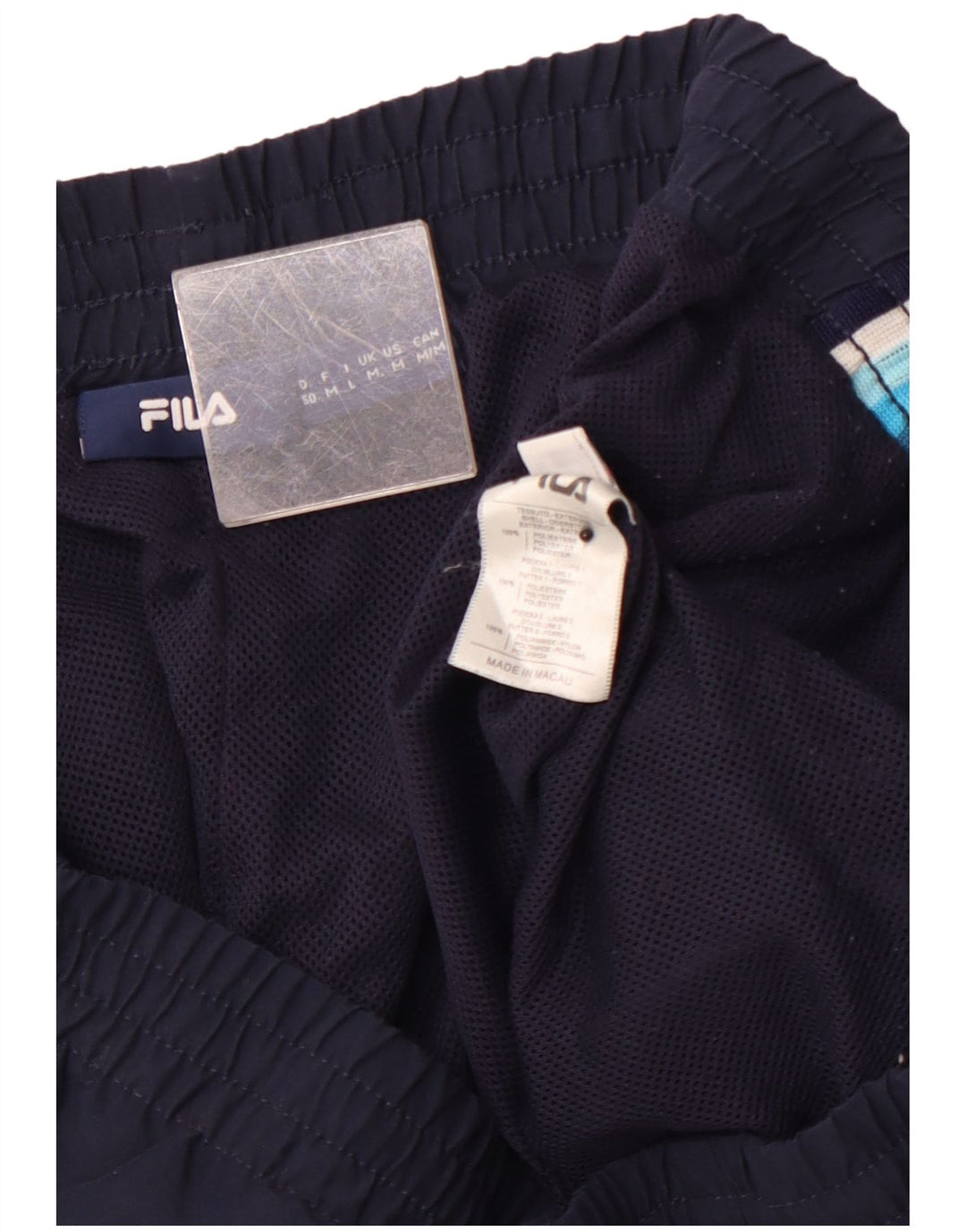 Pantaloni da tuta da uomo FILA medio poliestere blu navy