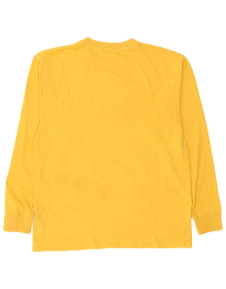 Nautica Top grafico da uomo a maniche lunghe in cotone giallo piccolo
